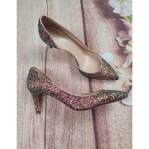 J. Crew Multicolor Glitter Heels